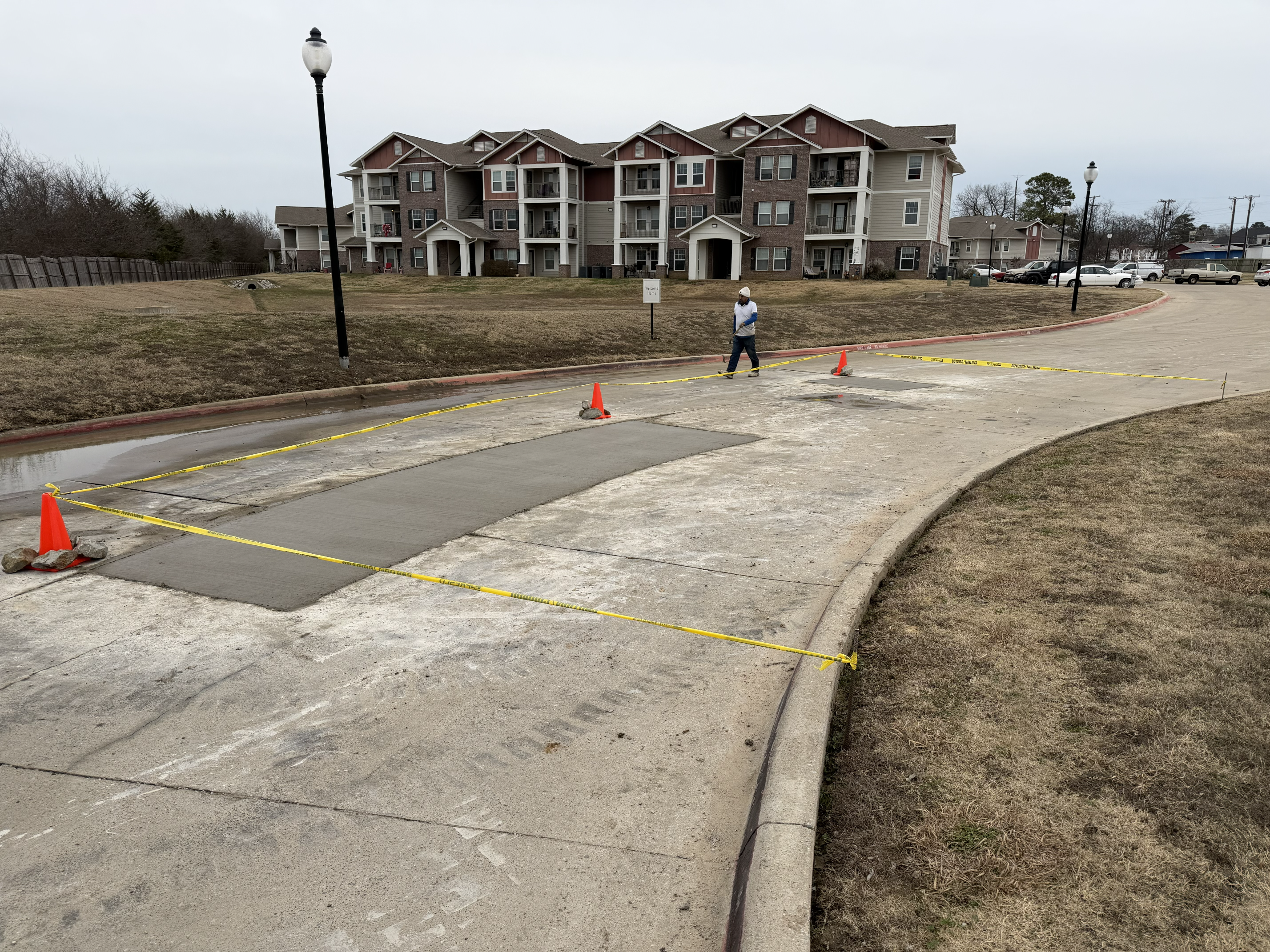 Apartment complex concrete